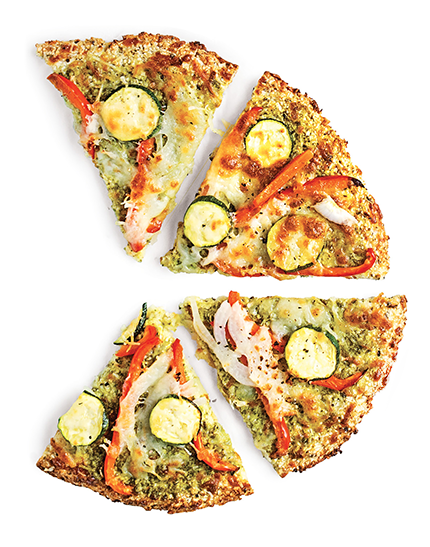 Pesto Cauliflower Pizza