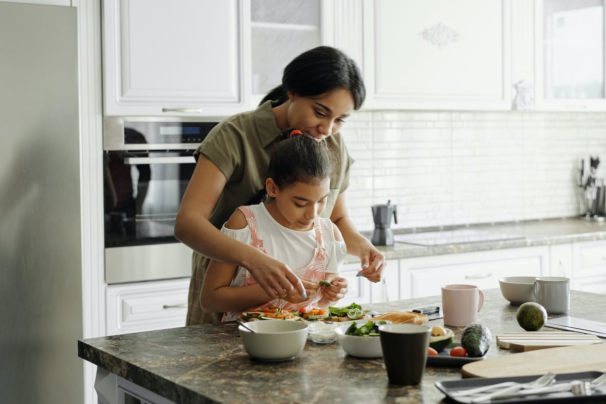 Children cooking