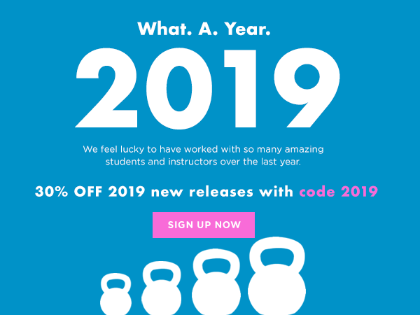 Save 30% with code 2019