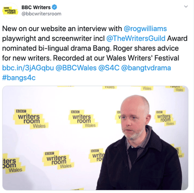 bbc twitter screenwriting tip roger williams