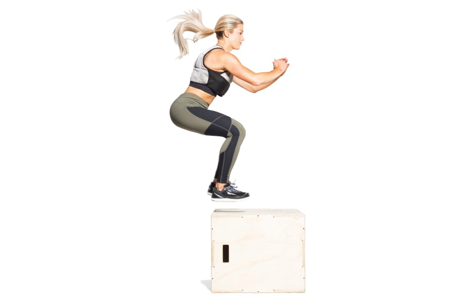 Box Jump with Weighted Vest