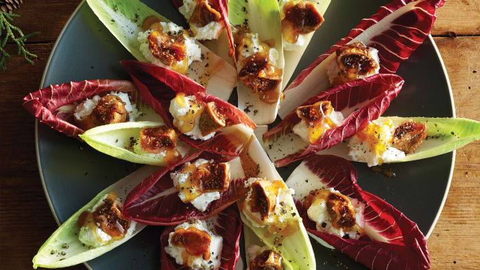 endive-bites-with-goat-cheese-figs-and-honey