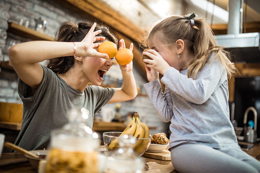 Mother and Daughter in the Kitchen