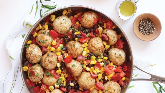 southwest-meatball-skillet